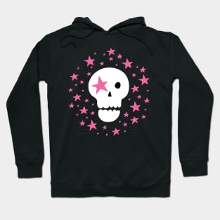 Pastel Goth Spooky Cute Pink Skull Hoodie